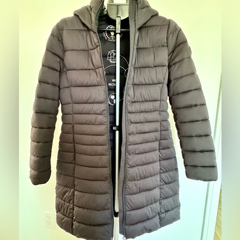 Save The Duck brand Black Puffer Jacket with Plumtech Insulation